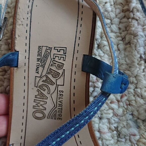 Salvatore Ferragamo cute Blue Sandal size 37 - Picture 3 of 6